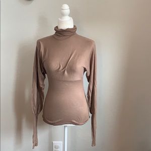 Arden B Brown Long Sleeve Top